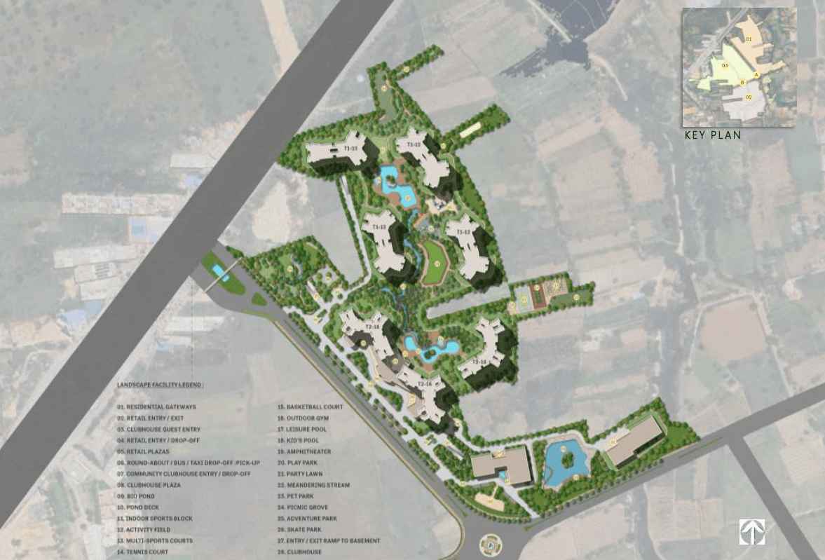 Brigade Vanagaram Chennai master plan layout showing residential towers and green spaces